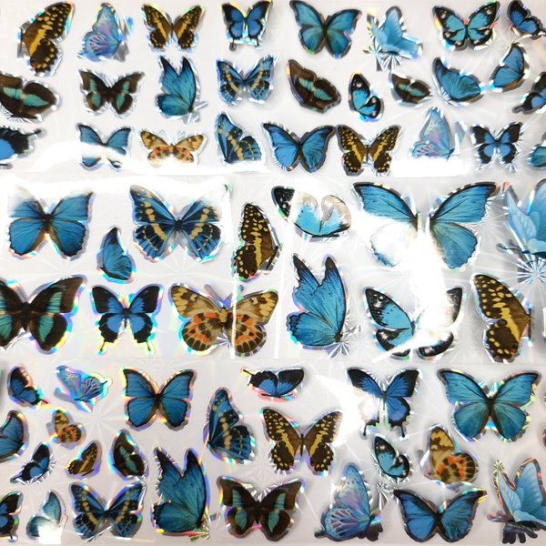 Transferfolie Folie - transparent - Schmetterlinge - Butterfly - 1400-367