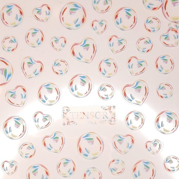 GRAFFDESIGN - Sticker - Seifenblasen - Bubbles - rot - selbstklebend - 703-TS463