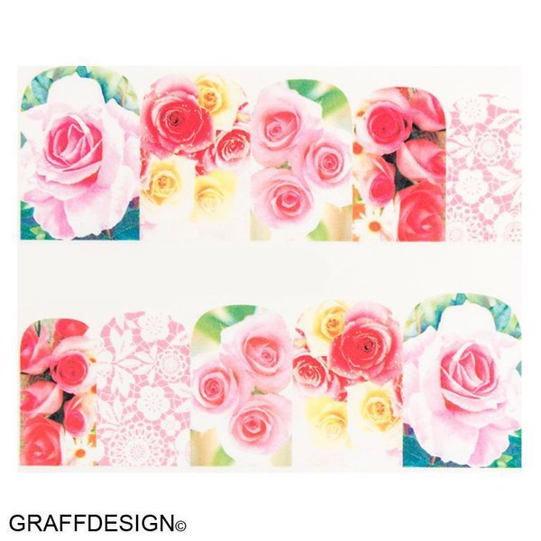 GRAFFDESIGN - 5er Mix - Tattoo - Blume - Rose - 702-Mix-005