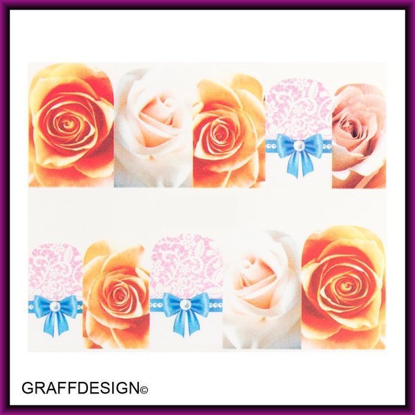 GRAFFDESIGN - 5er Mix - Tattoo - Blume - Rose - 702-Mix-005