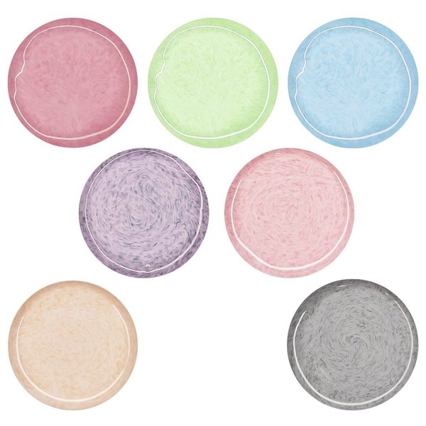 7 x 5 ml UV Color-Gel in Pastell Powder Set