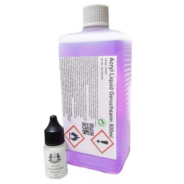 Liquid Set - 500 ml Acryl-Liquid & 7 ml Geruchskiller Cherry/Wildkirsch Duft