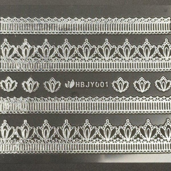 GRAFFDESIGN selbstklebend - Sticker in Silber - Spitze - 705-HBJY001