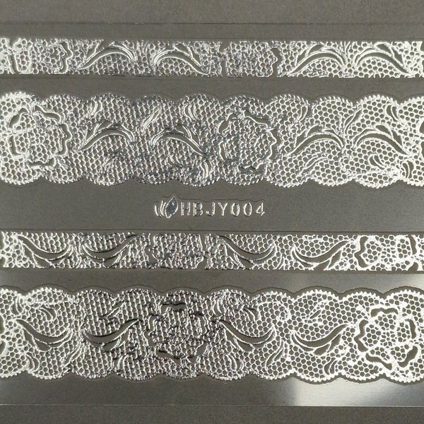 GRAFFDESIGN selbstklebend - Sticker in Silber - Spitze - 705-HBJY004
