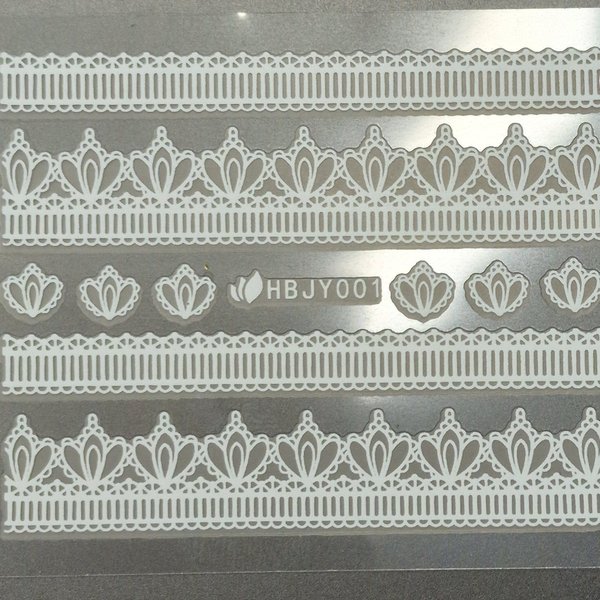 GRAFFDESIGN selbstklebend - Sticker in Weiß - Spitze - 705-HBJY001